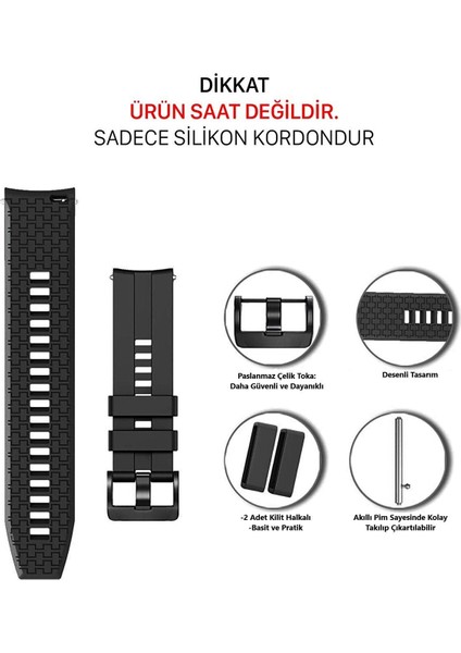 Amazfit Gts - Gts 2 - Gts 2e - Gts 2 Mini - Gtr 42MM Uyumlu 20MM Desenli Kordon