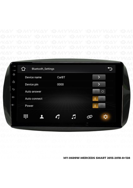 Mercedes Smart Android 12 Multimedya Carplay 4gb RAM+64GB HDD 2015-2018 Navigasyon Ekran modelleri