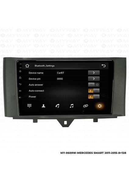 Mercedes Smart Android 12 Multimedya Carplay 4gb RAM+64GB HDD 2011-2015 Navigasyon Ekran