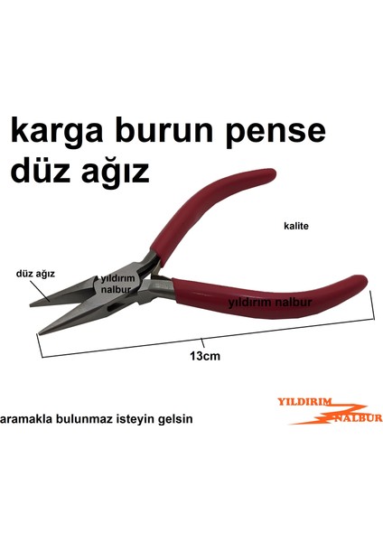 Karga Burnu Düz Ince Ağız Hobi Tipi Düz Ağız Ince Işler Için Kalite Pense fiyatları