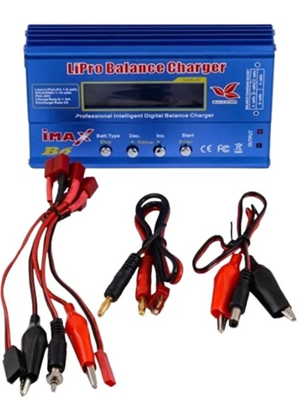 Imax B6 80W Adaptörlü Rc Lityum Pil Şarj Cihazı 18650 Pil Şarj 10A-Adaptörlü-IMAX