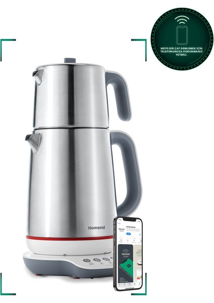 Royaltea Smart 1790H Inox Konuşan Çay Makinesi (Wi-Fi)