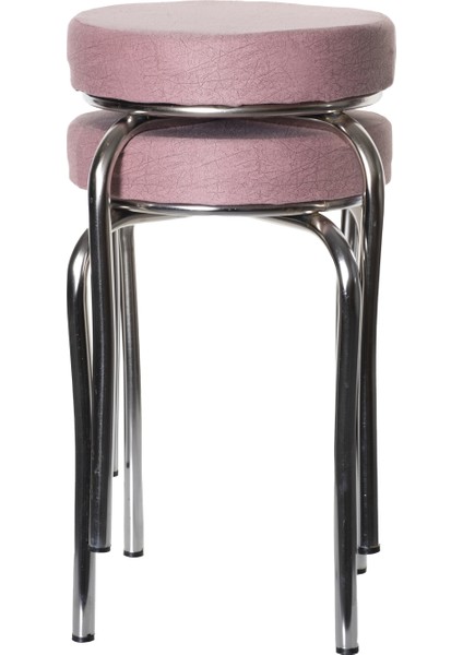 Tabure Kumaş Pembe ( 2 Adet )