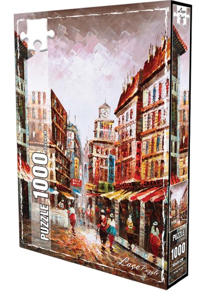 LC7264 Sanatsal Yağlı Boya Hong Kong Sokakları 1000 Parça Puzzle