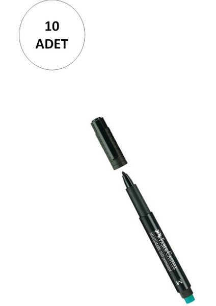 10 Adet Faber-Castell Permanent (M) Siyah