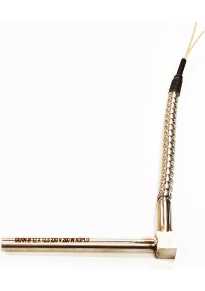 Fişek Isıtıcı 12,5cm boy-12mm kalınlık-200W-220V küplü Dirsekli fiyatları