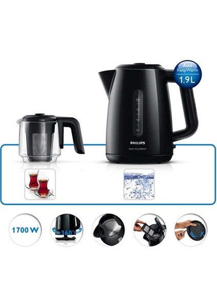 Çay Makinesi - Kettle Çaycı 1,9 L Su Isıtma Haznesi