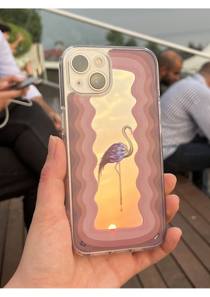 Aynalı Flamingo Kapak Apple iPhone 12 Pro