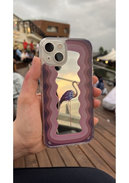 Aynalı Flamingo Kapak Apple iPhone 12 Pro