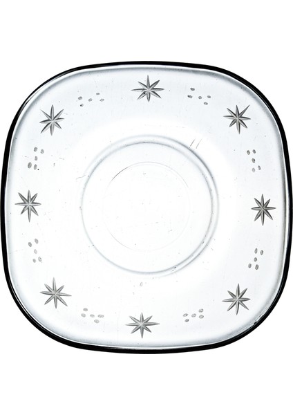 Kazaan 6 Adet Çay Tabağı Sema Desenli