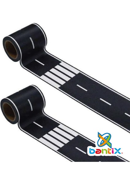 Otobant Eğitici Ve Eğlenceli Yol Yapım Road Tape TRAFİK OYUN BANDI 7 CM EN 10 METRE UZUNLUK