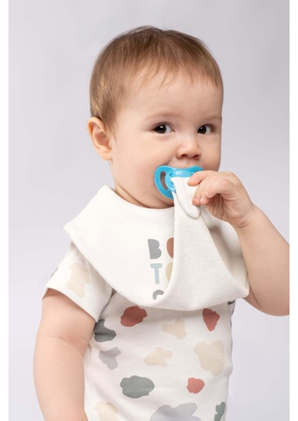 2'li Sıvı Geçirmez Organik Pamuk Emzik Tutucu Önlük Seti Animal Desenli fiyatları