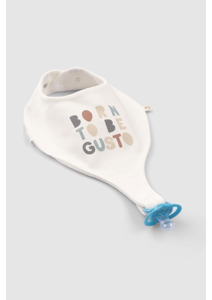 2'li Sıvı Geçirmez Organik Pamuk Emzik Tutucu Önlük Seti Animal Desenli modelleri