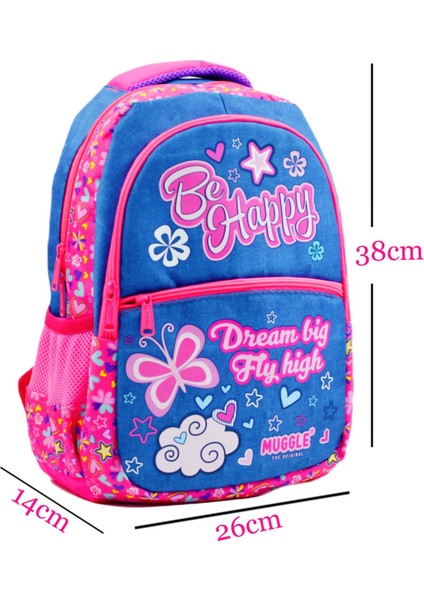 3 Bölmeli Be Happy Okul Sırt Çantası MU-7464 fiyatları