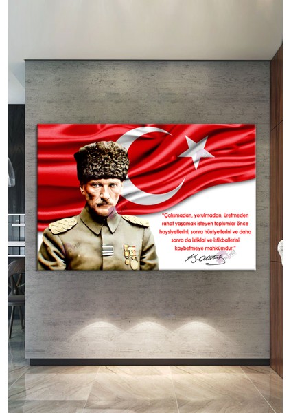 Atatürk Mustafa Kemal Kanvas Tablo Okullara Işyerlerine Uygun (8 Farklı Ölçü) indirimleri