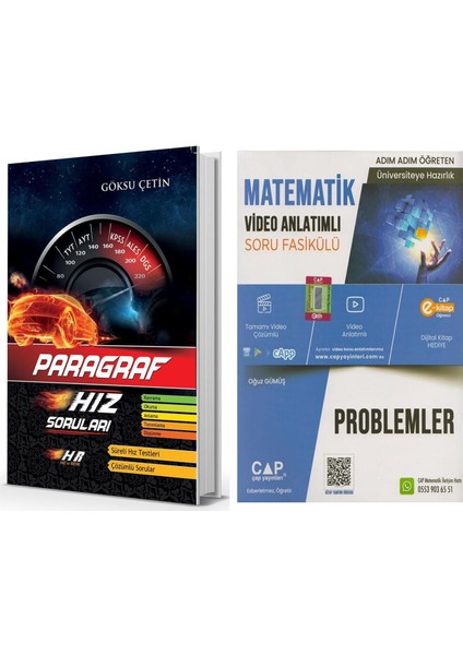 Paragraf Hız Soruları ile Çap Yayınları Problemler Soru Bankası 2 Kitap Set