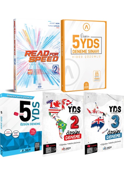 YDS Read For Speed 2 - 5 Deneme - Panem YDS Özgün 2-3-5 Deneme Seti (15 Deneme)