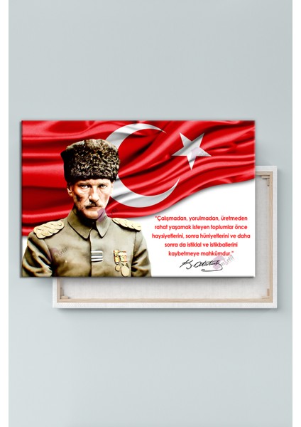 Atatürk Mustafa Kemal Kanvas Tablo Okullara Işyerlerine Uygun (8 Farklı Ölçü) fiyatları