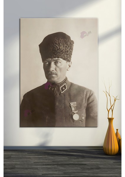 Atatürk Mustafa Kemal Kanvas Tablo Okullara Işyerlerine Uygun (8 Farklı Ölçü)