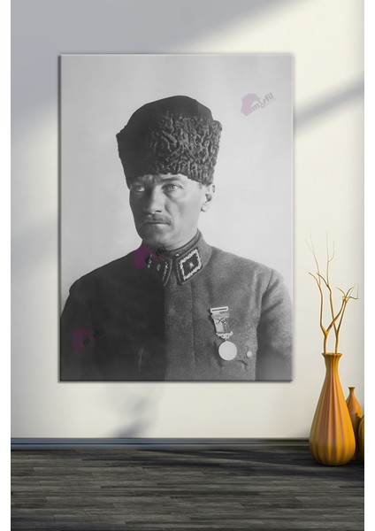 Atatürk Mustafa Kemal Kanvas Tablo Okullara Işyerlerine Uygun (8 Farklı Ölçü)