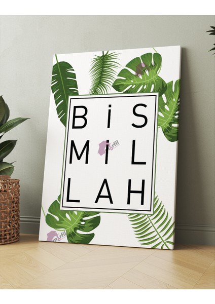 Bismillah Islami Dini Hat Kanvas Tablo ( 7 Farklı Ölçü ) modelleri