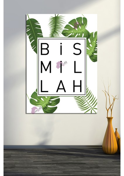 Bismillah Islami Dini Hat Kanvas Tablo ( 7 Farklı Ölçü ) fırsatları