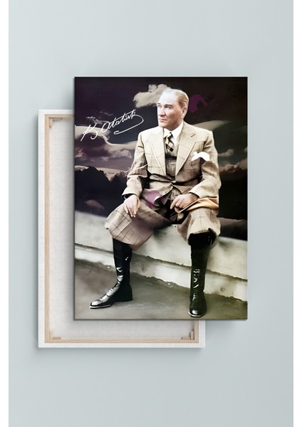 Atatürk Mustafa Kemal Kanvas Tablo Okullara Işyerlerine Uygun (8 Farklı Ölçü)