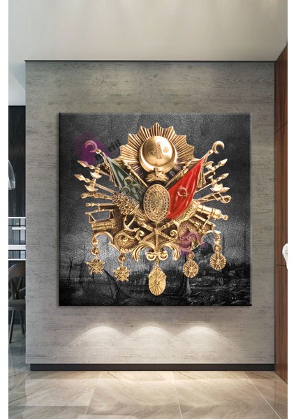 Osmanlı Arması Kanvas Tablo (7 Farklı Ölçü) modelleri