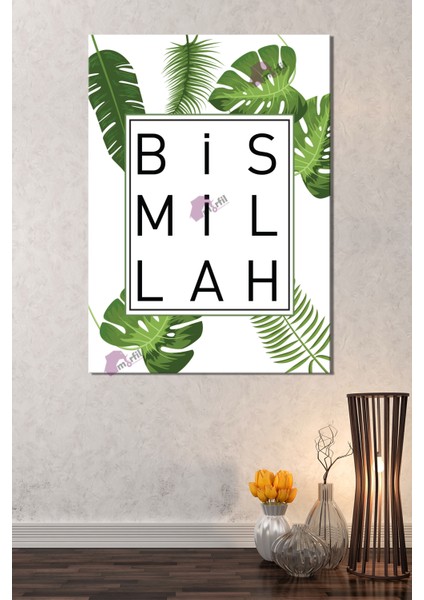 Bismillah Islami Dini Hat Kanvas Tablo ( 7 Farklı Ölçü ) indirimleri