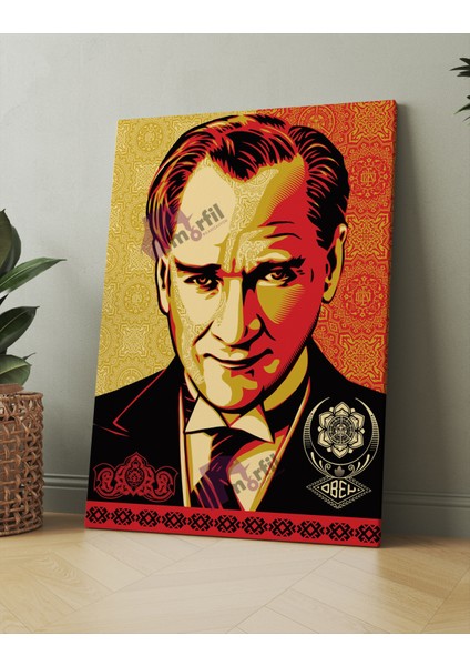 Atatürk Mustafa Kemal Kanvas Tablo Okullara Işyerlerine Uygun (8 Farklı Ölçü) fiyatları