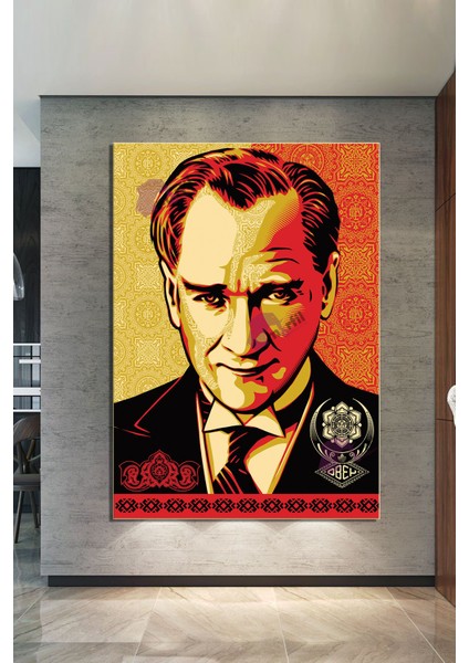 Atatürk Mustafa Kemal Kanvas Tablo Okullara Işyerlerine Uygun (8 Farklı Ölçü) indirimleri