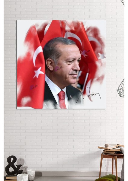 Recep Tayyip Erdoğan Yağlıboya Efektli Başkan Erdoğan Rte Kanvas Tablo (7 Farklı Ölçü) fırsatları