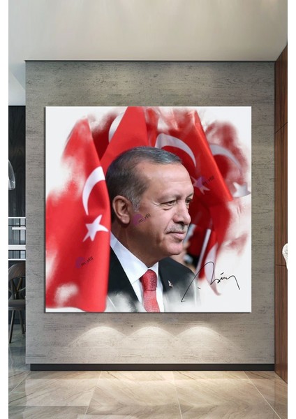 Recep Tayyip Erdoğan Yağlıboya Efektli Başkan Erdoğan Rte Kanvas Tablo (7 Farklı Ölçü) indirimleri