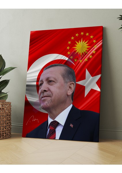 Recep Tayyip Erdoğan Cumhurbaşkanı Erdoğan Rte Kanvas Tablo (7 Farklı Ölçü) fiyatları