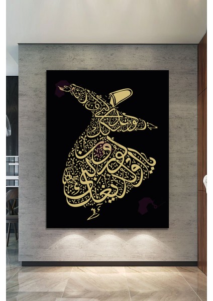 Ya Olduğun Gibi Görün Ya Göründüğün Gibi Ol Mevlana Islami Dini Hat Kanvas Tablo ( 7 Farklı Ölçü ) modelleri