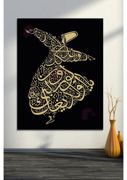 Ya Olduğun Gibi Görün Ya Göründüğün Gibi Ol Mevlana Islami Dini Hat Kanvas Tablo ( 7 Farklı Ölçü ) indirimleri