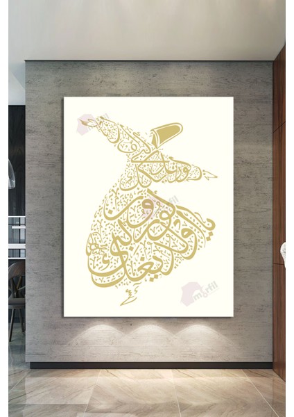 Ya Olduğun Gibi Görün Ya Göründüğün Gibi Ol Mevlana Islami Dini Hat Kanvas Tablo ( 7 Farklı Ölçü ) fırsatları