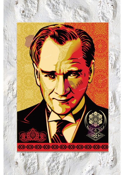 Atatürk Mustafa Kemal Kanvas Tablo Okullara Işyerlerine Uygun (8 Farklı Ölçü) fırsatları