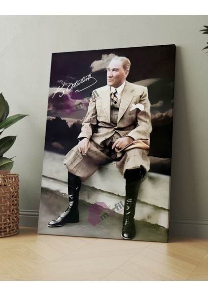 Atatürk Mustafa Kemal Kanvas Tablo Okullara Işyerlerine Uygun (8 Farklı Ölçü) modelleri