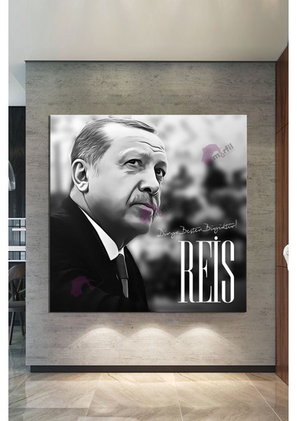 Recep Tayyip Erdoğan Cumhurbaşkanı Başkan Erdoğan Rte Kanvas Tablo (7 Farklı Ölçü)