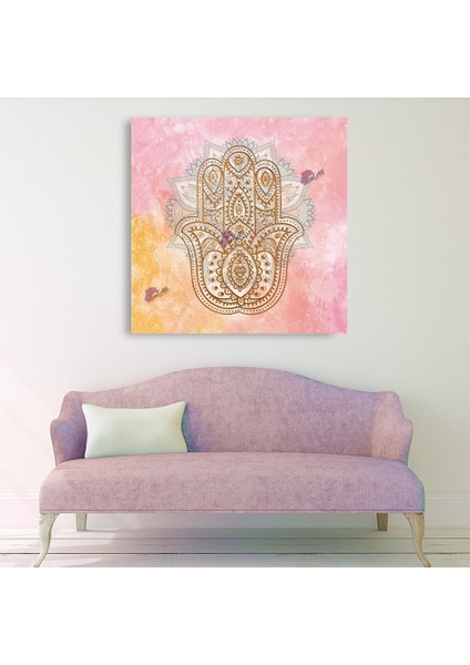 Fatımanın Eli Pembe Kanvas Tablo fırsatları