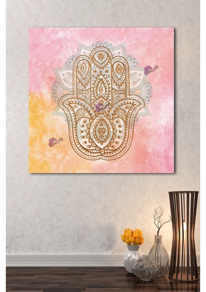 Fatımanın Eli Pembe Kanvas Tablo modelleri