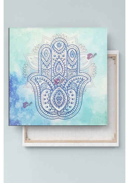 Fatımanın Eli Mavi Hat Kanvas Tablo fiyatları