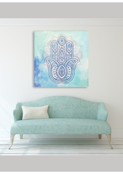 Fatımanın Eli Mavi Hat Kanvas Tablo fırsatları