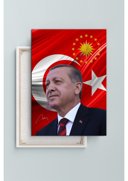 Recep Tayyip Erdoğan Cumhurbaşkanı Erdoğan Rte Kanvas Tablo (7 Farklı Ölçü)