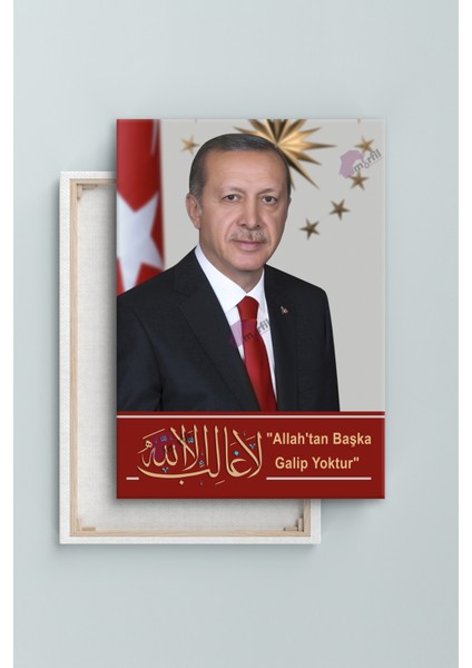 Recep Tayyip Erdoğan Başkan Erdoğan Rte Kanvas Tablo (7 Farklı Ölçü)