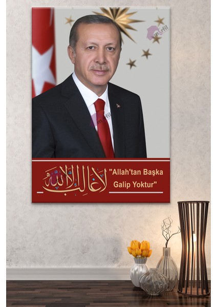 Recep Tayyip Erdoğan Başkan Erdoğan Rte Kanvas Tablo (7 Farklı Ölçü)