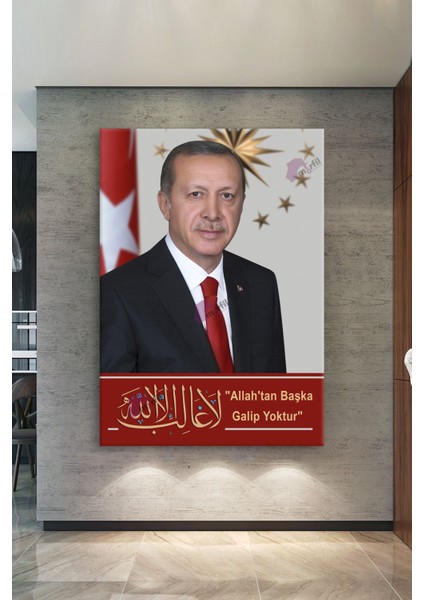 Recep Tayyip Erdoğan Başkan Erdoğan Rte Kanvas Tablo (7 Farklı Ölçü)