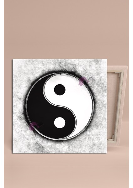 Yin Yang Tablo Siyah Kanvas Tablo indirimleri