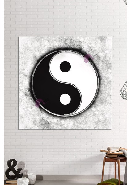 Yin Yang Tablo Siyah Kanvas Tablo fiyatları